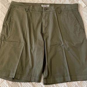 NWT Goodthreads Men’s Flat Front Cotton/Elastene Size 36 Shorts—Slim Fit